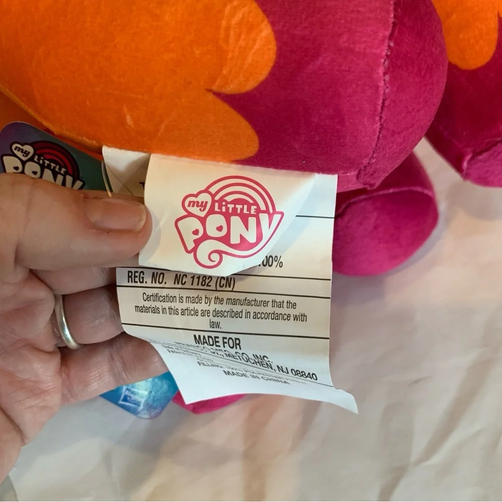 My Little Pony NWT Orange and Pink Stuffed Animal Pillow Christmas Gift Birthday